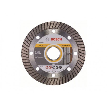 Купить в Минске Алмазный круг 115х22 мм Turbo BEST FOR UNIVERSAL BOSCH (сухая резка) 2608602671 цена