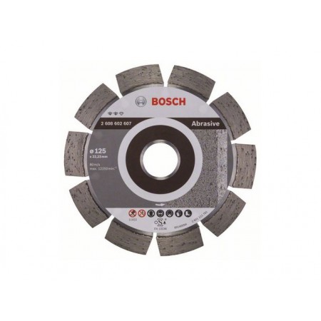 Купить в Минске Алмазный круг 125х22 мм по абразив. матер. сегмент. EXPERT FOR ABRASIVE BOSCH 2608602607 цена