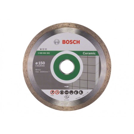 Купить в Минске Алмазный круг 150х22 мм по керамике сплошн. STANDARD FOR CERAMIC BOSCH 2608602203 цена