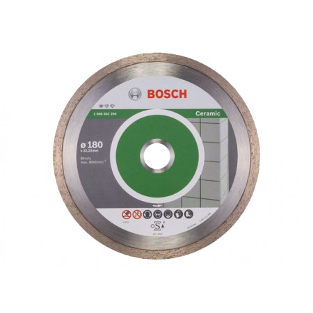 Купить в Минске Алмазный круг 180х22 мм по керамике сплошн. STANDARD FOR CERAMIC BOSCH 2608602204 цена