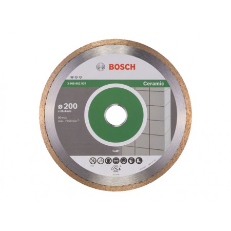 Купить в Минске Алмазный круг 200х25.4 мм по керамике сплошн. STANDARD FOR CERAMIC BOSCH 2608602537 цена