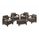Комплект мебели Corfu quattro set, коричневый